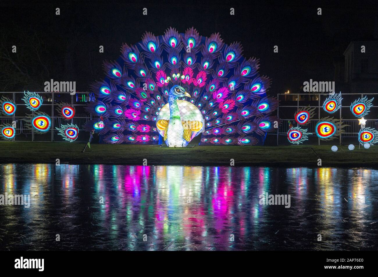 Lightopia Festival In Chiswick House Gardens London Uk 21 Jan