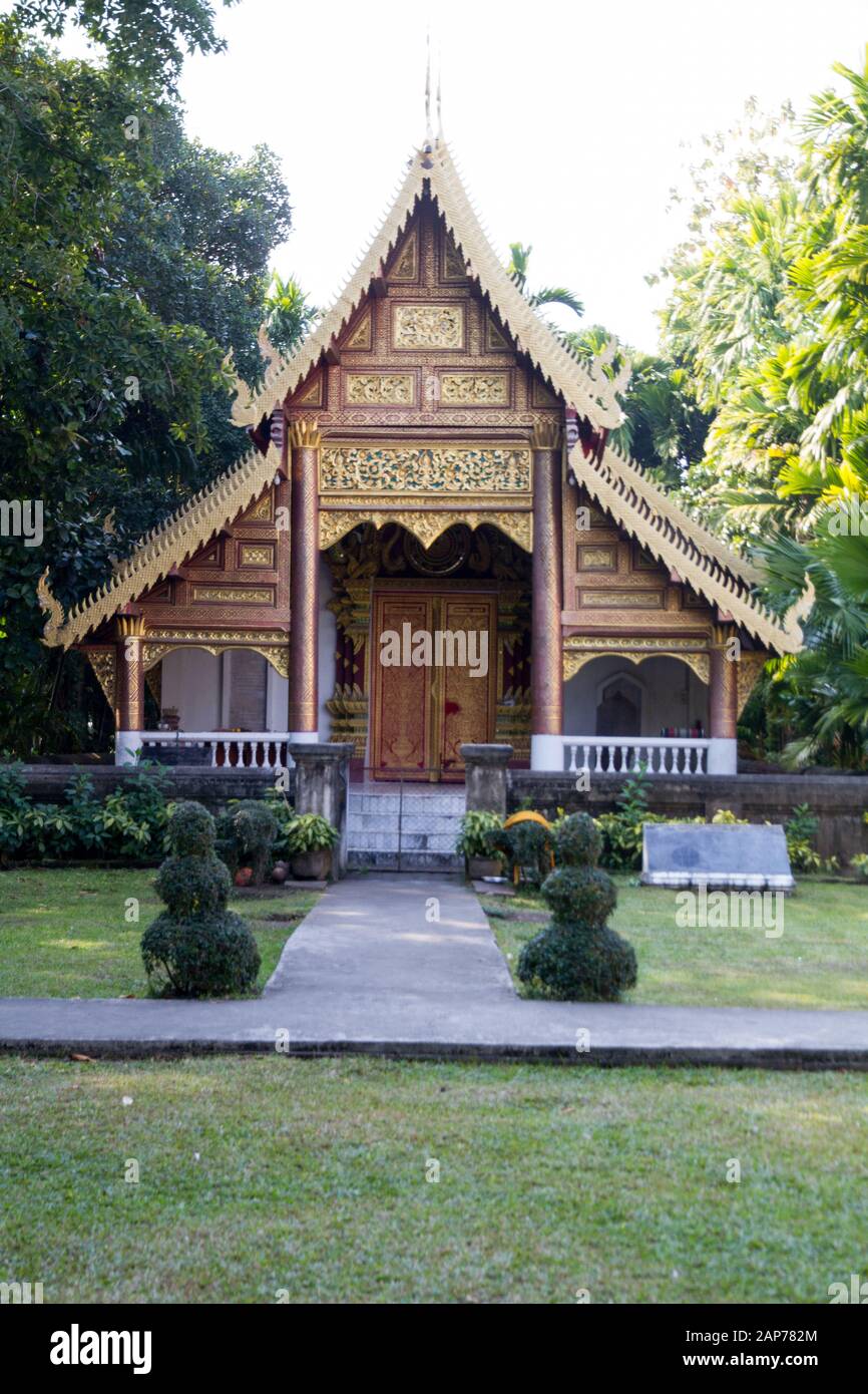 Temple edifice building Thailand Thai Asia Chiang mai Stock Photo - Alamy