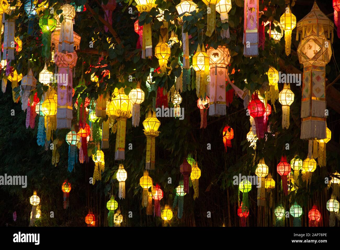 bright paper lanterns