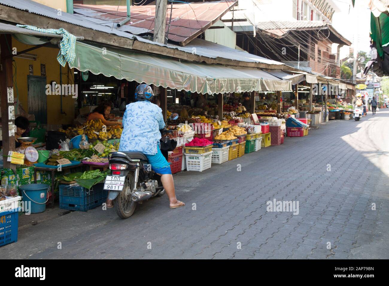 Market street scene Chiang Mai Thailand Stock Photo - Alamy