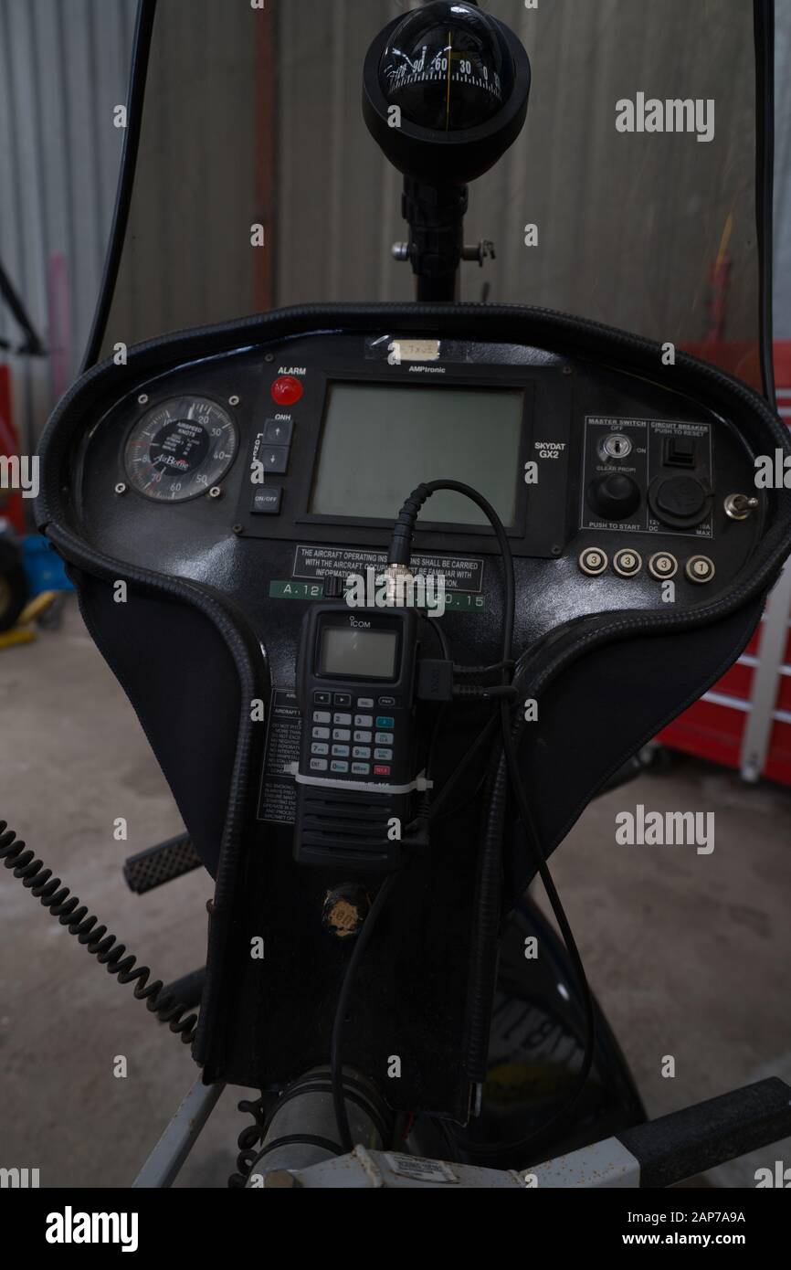 Microlight Ultralight aircraft instrument panel Stock Photo Alamy