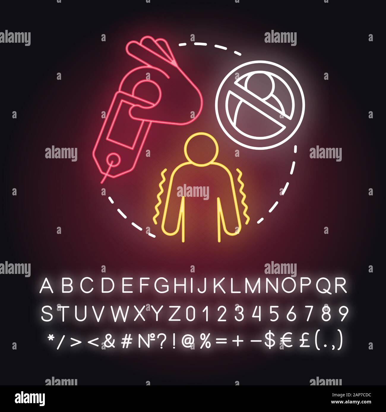Ghost of relations neon light concept icon. Ghosting. Breaking off ...