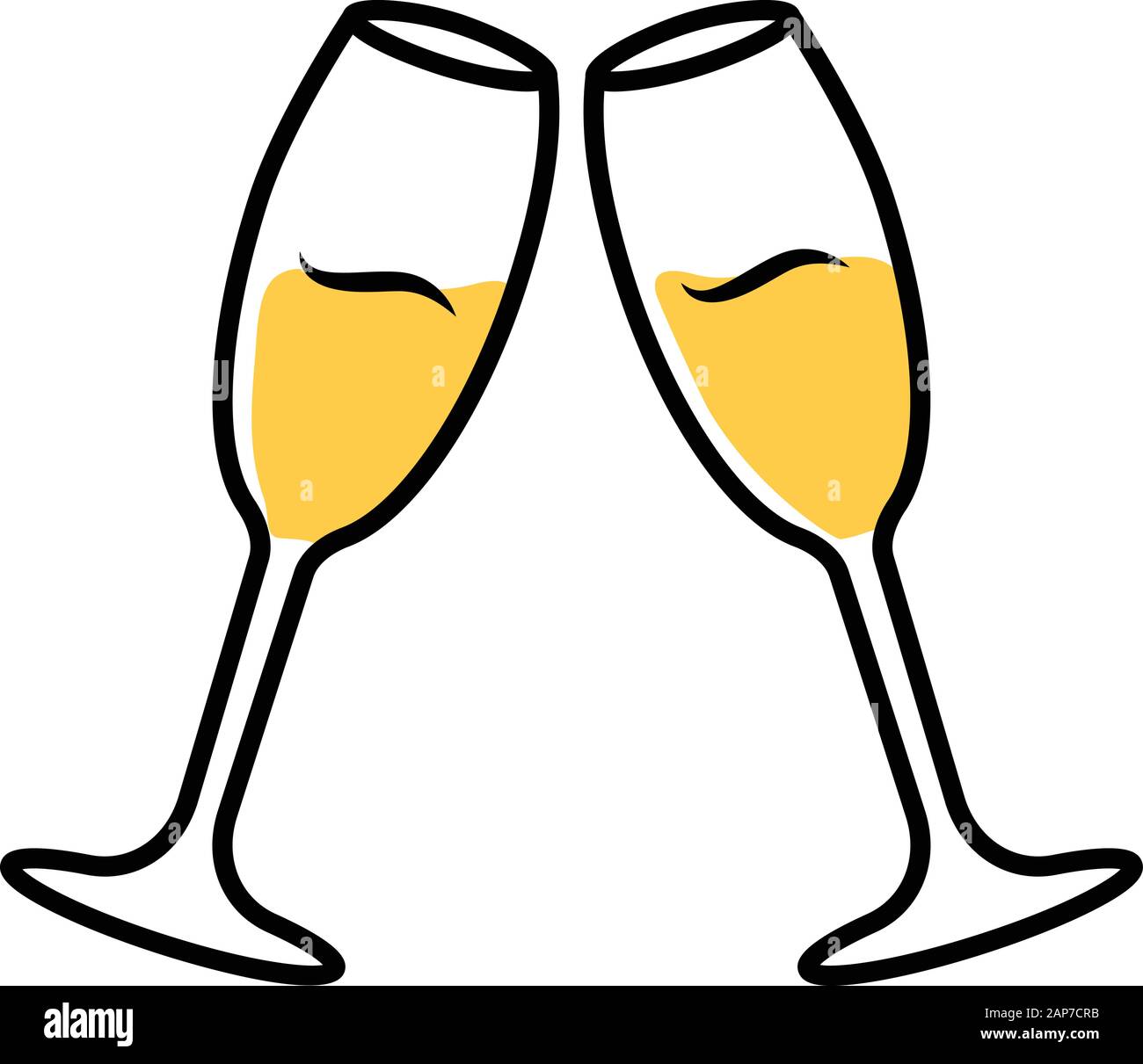 Clinking champagne glasses Cut Out Stock Images & Pictures Alamy