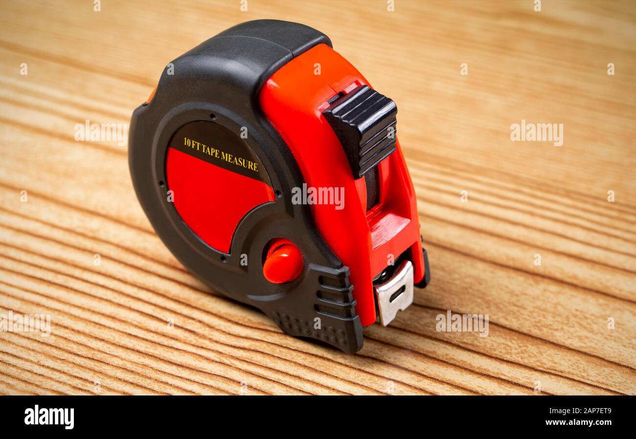 Small handy tape measure for fixer upper home Stock Photo