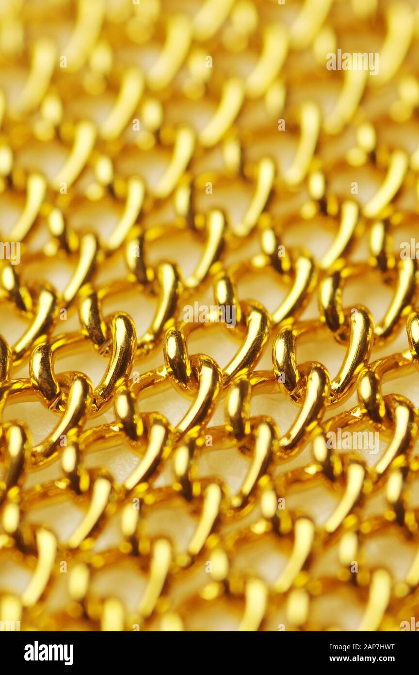 Background of the golden chain Stock Photo - Alamy