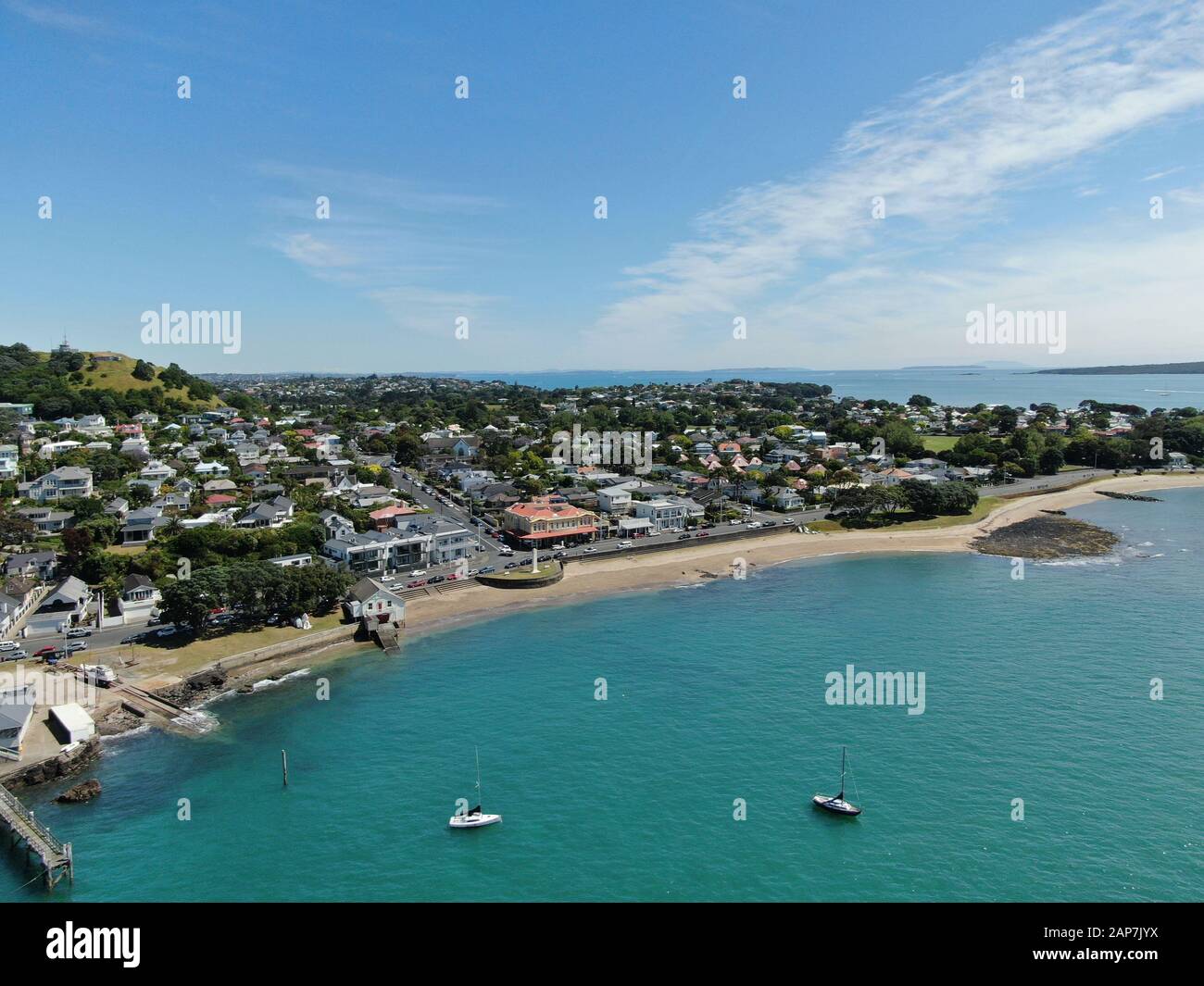 Devonport, Auckland / New Zealand December 30, 2019 The Victorian Style Seaside Village of