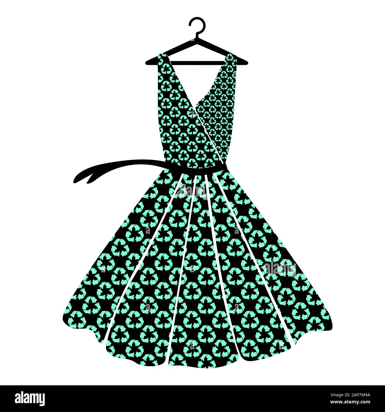 green hello molly dress 1960s Clover Green & White Shift Dress main image 0