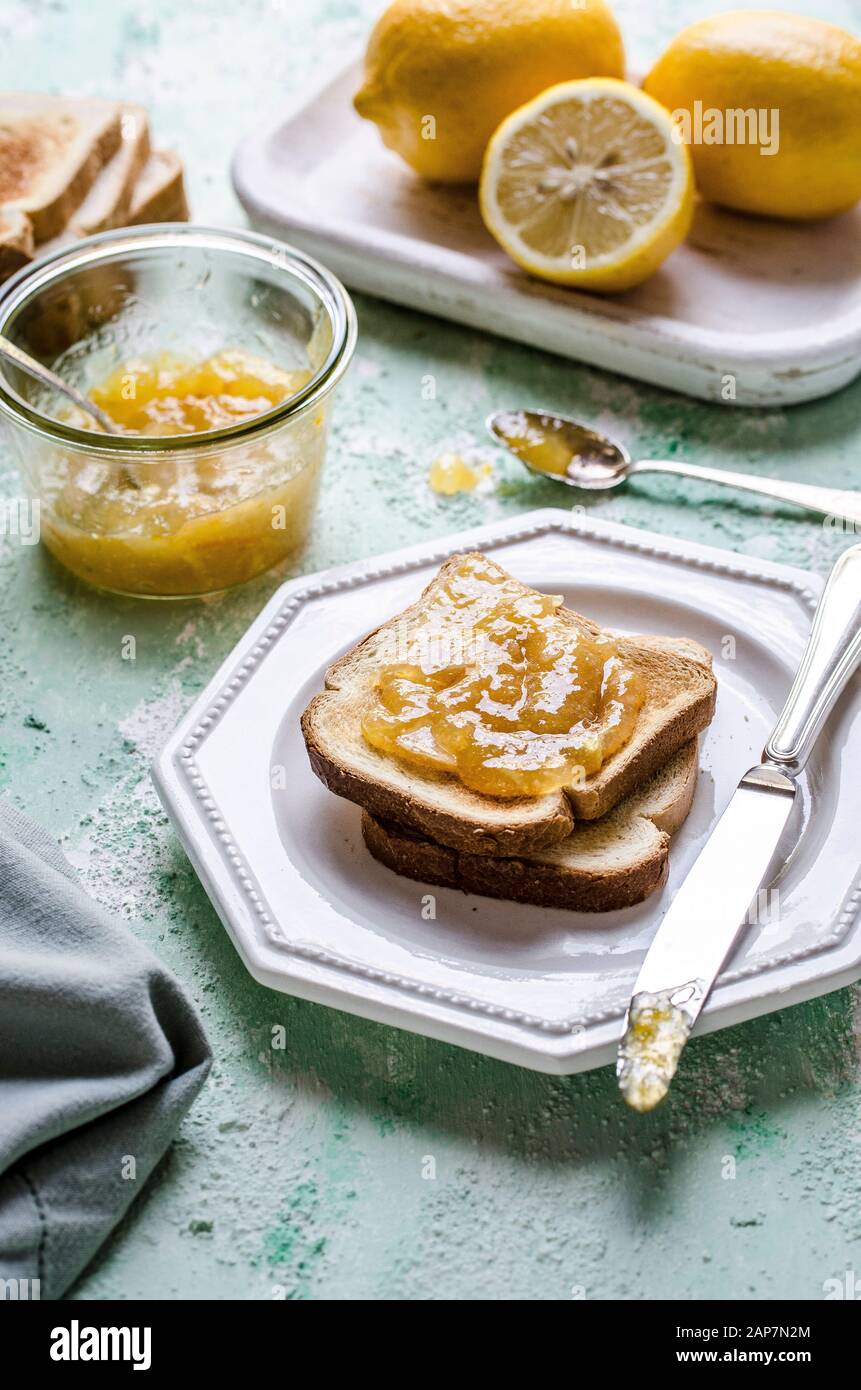 Meyer lemon marmalade Stock Photo