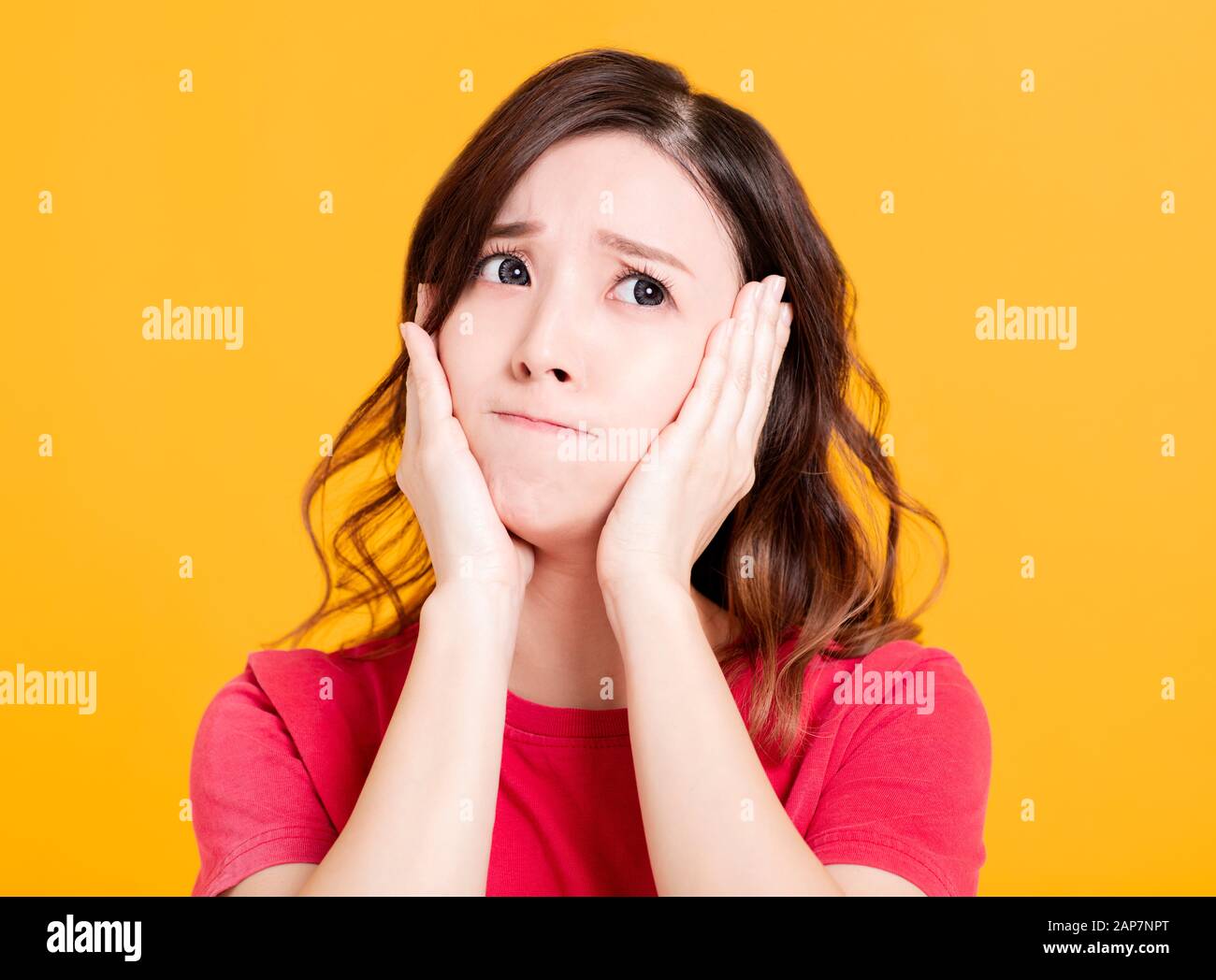 Portrait asian woman sad face hi-res stock photography and images - Alamy