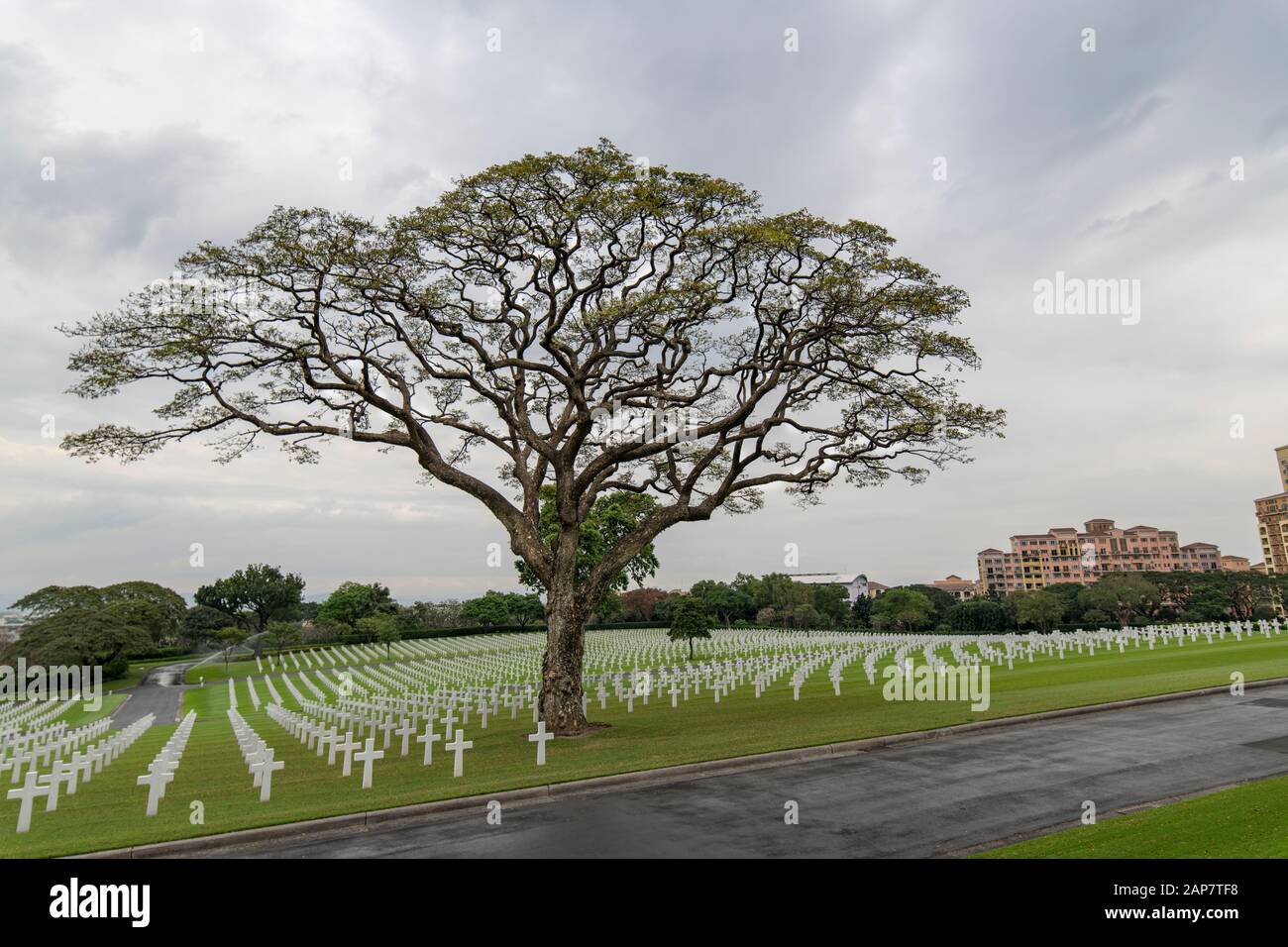 Manila American National Cemetery and Memorial. Honoring those who fought and died in the Pacific theater during WW2 Stock Photo