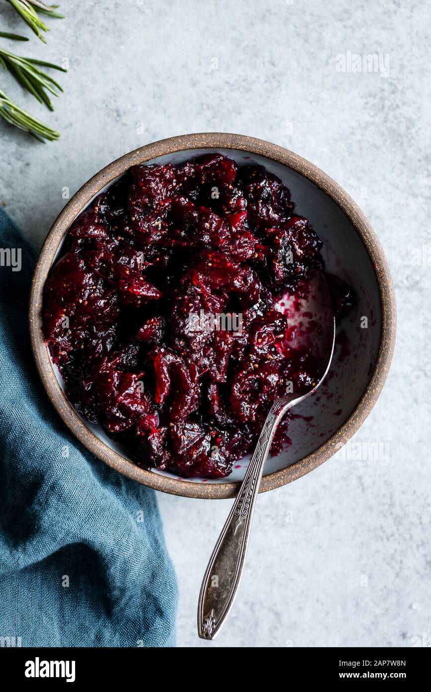 Rosemary cranberry fig jam Stock Photo Alamy