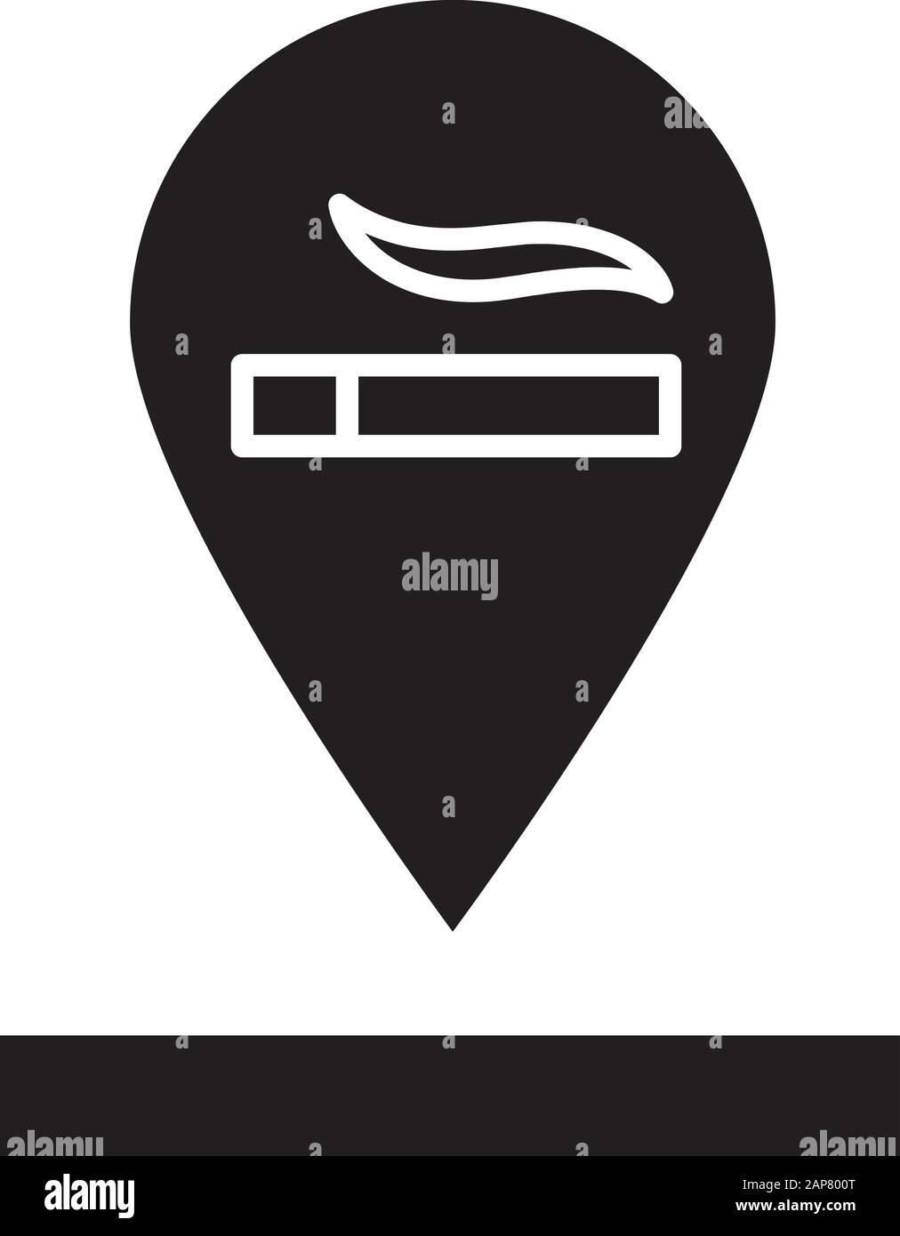 Smoking allowed glyph icon. Smoking area sign. Ventilated room for