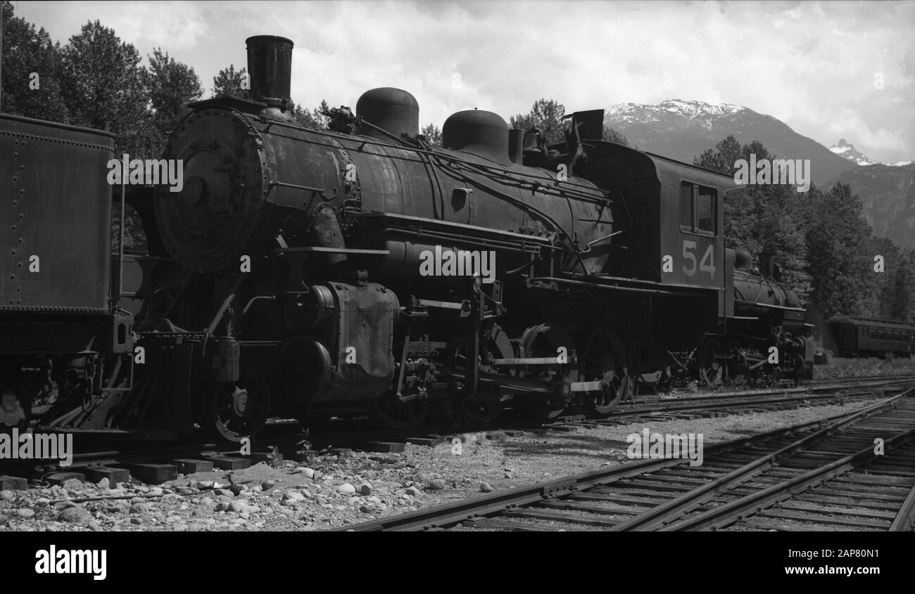 Pacific Great Eastern Railway Engine number 54 Stock Photo