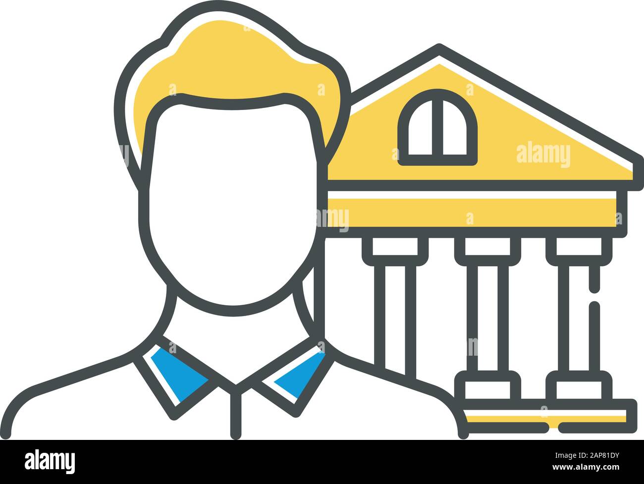 Credit Manager Color Icon Professional Businessman Customer