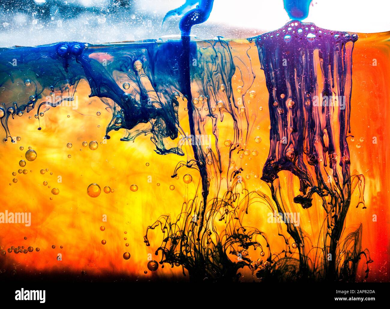Abstract background from dense paint dissolve in water Stock Photo Alamy