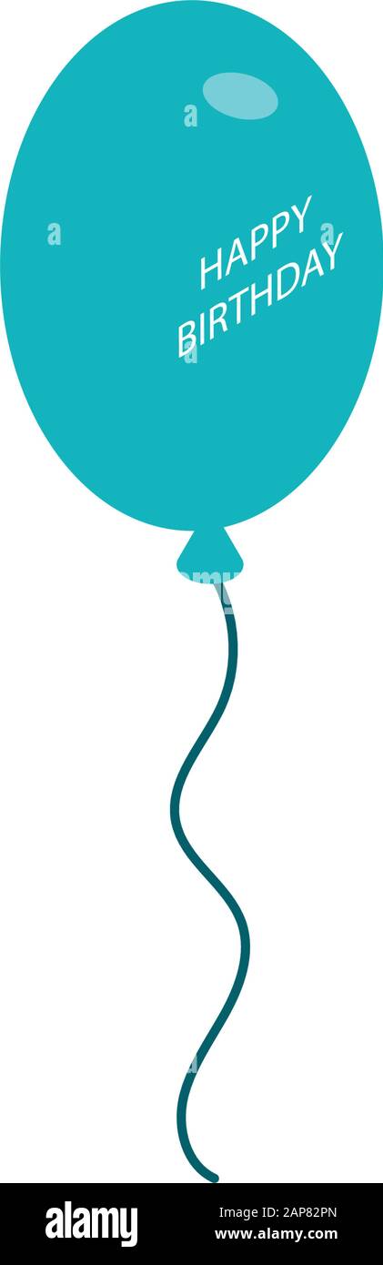 birthday balloon helium floating icon Stock Vector Image & Art - Alamy