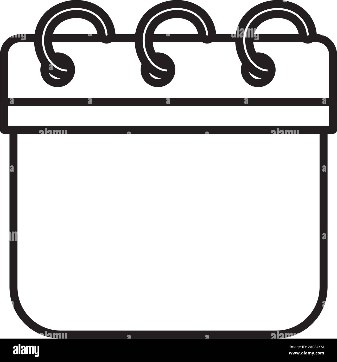 calendar reminder date planning icon vector illustration thick line ...