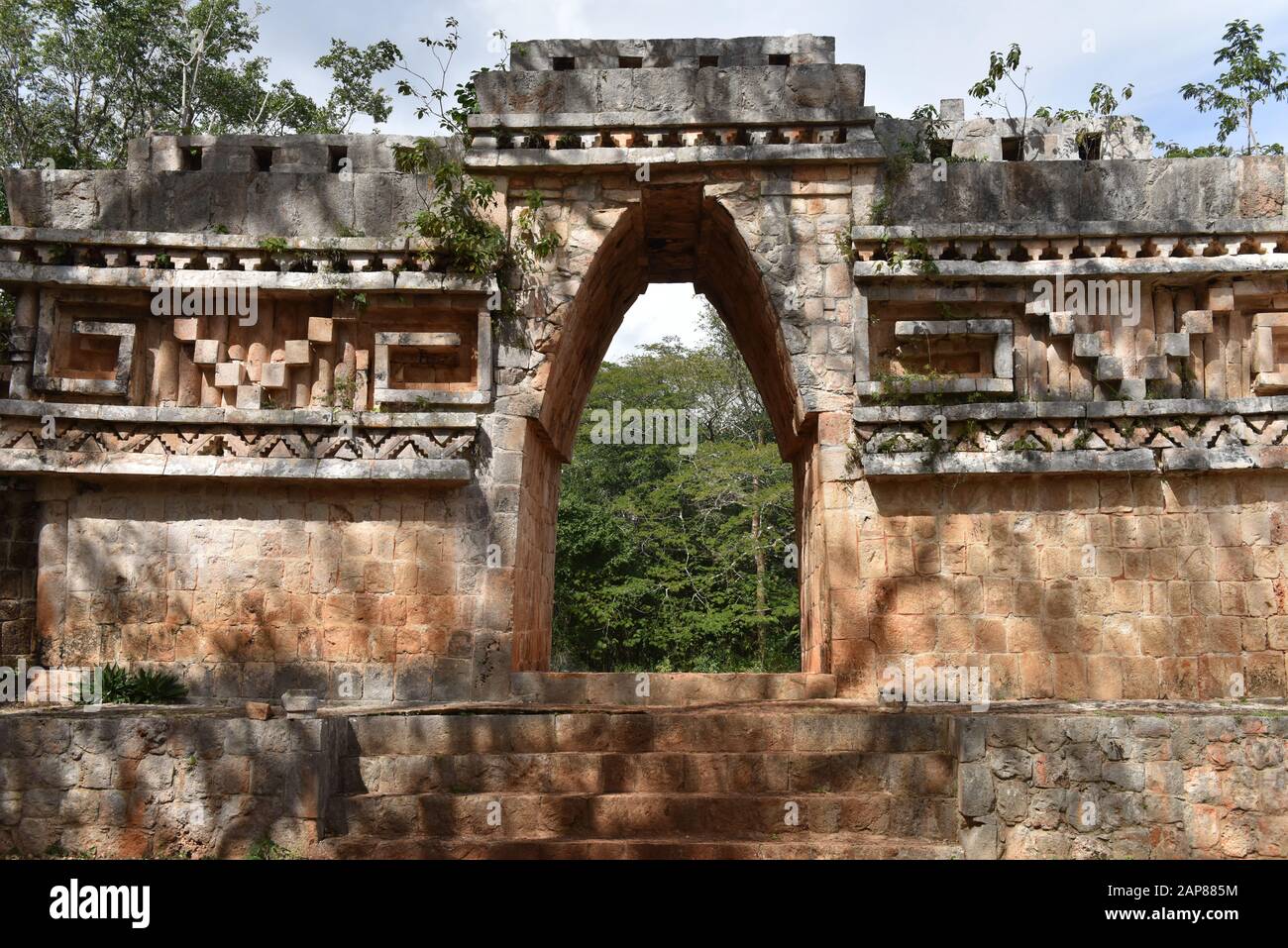 The Gateway Arch, Labna , Mayan archeological site, Yucatan Stock Photo