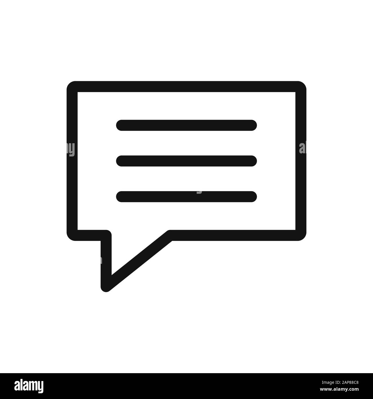 Text message vector icon in modern design style for web site and mobile ...