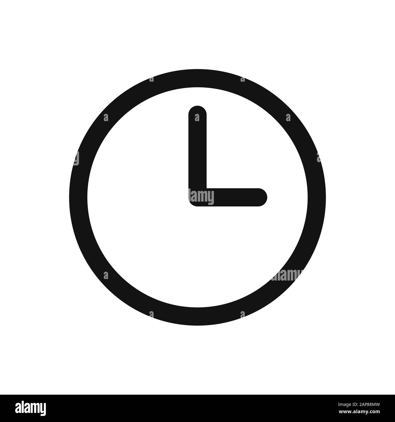 Clock vector icon, time symbol in modern design style for web site and