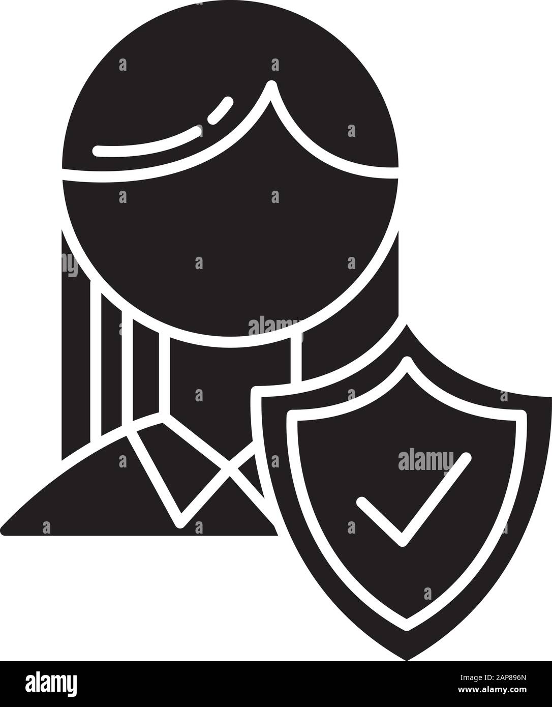 Insurance industry glyph icon. Life and health protection. Safety and ...