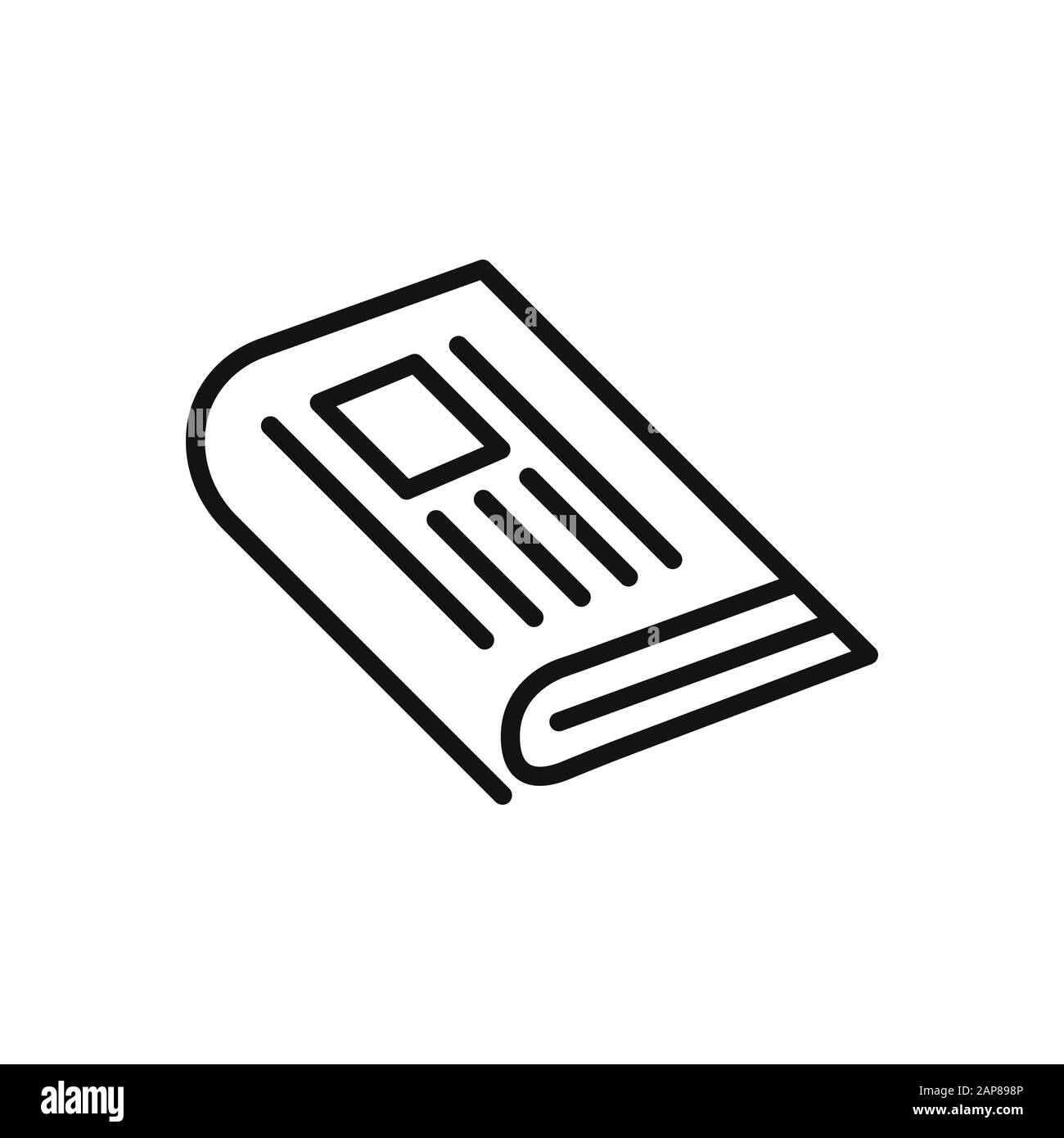 Newspaper vector icon in modern design style for web site and mobile app Stock Vector