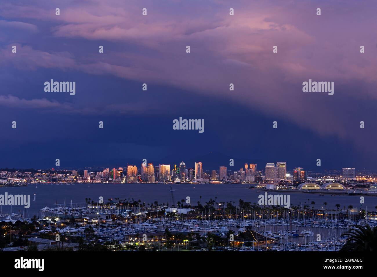 Storm Clouds over San Diego Stock Photo