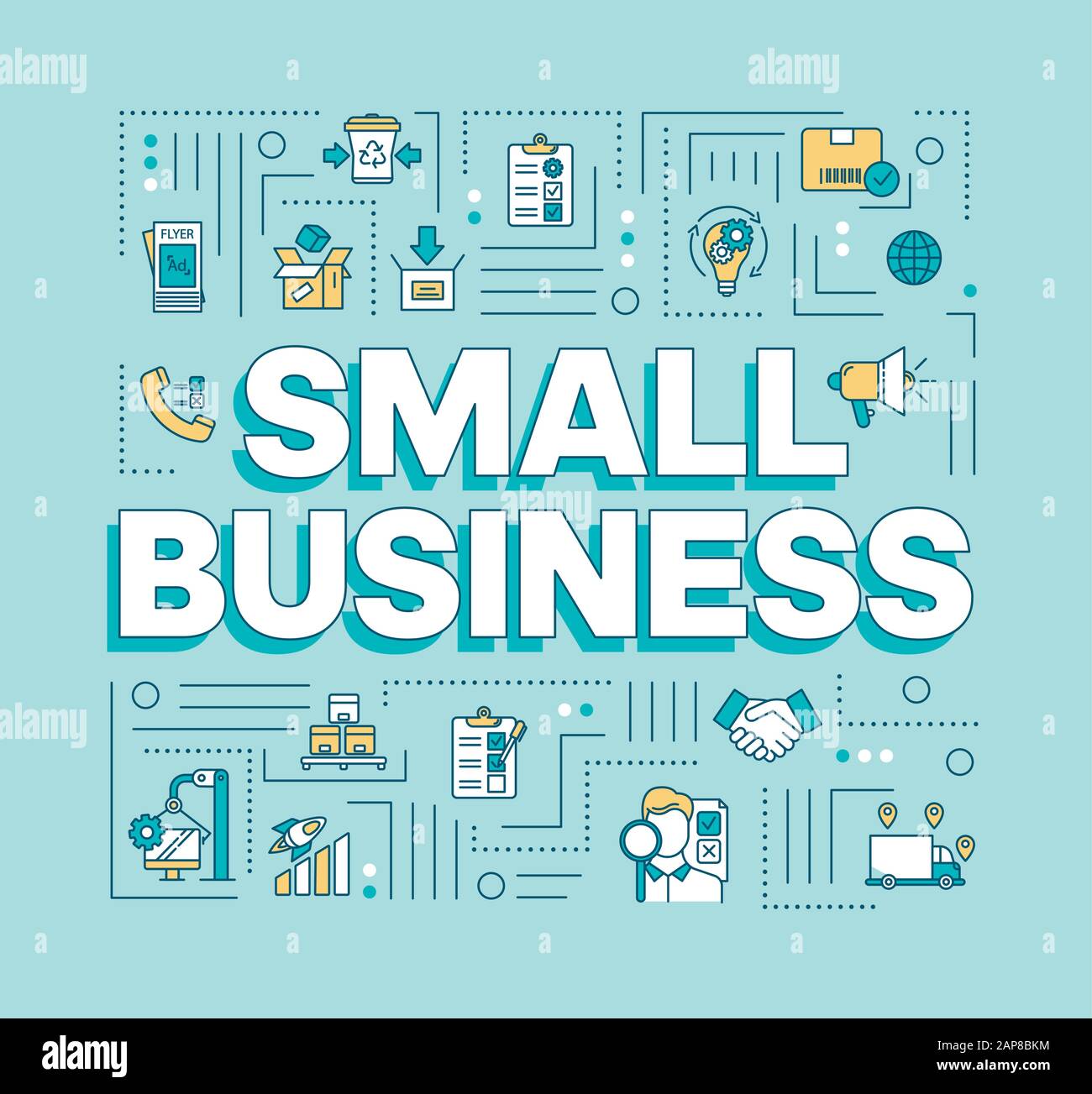 Small Business Word Concepts Banner Little Enterprises Startup