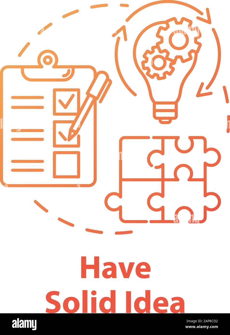 Have solid idea concept icon. Planning and management. Direct movement ...