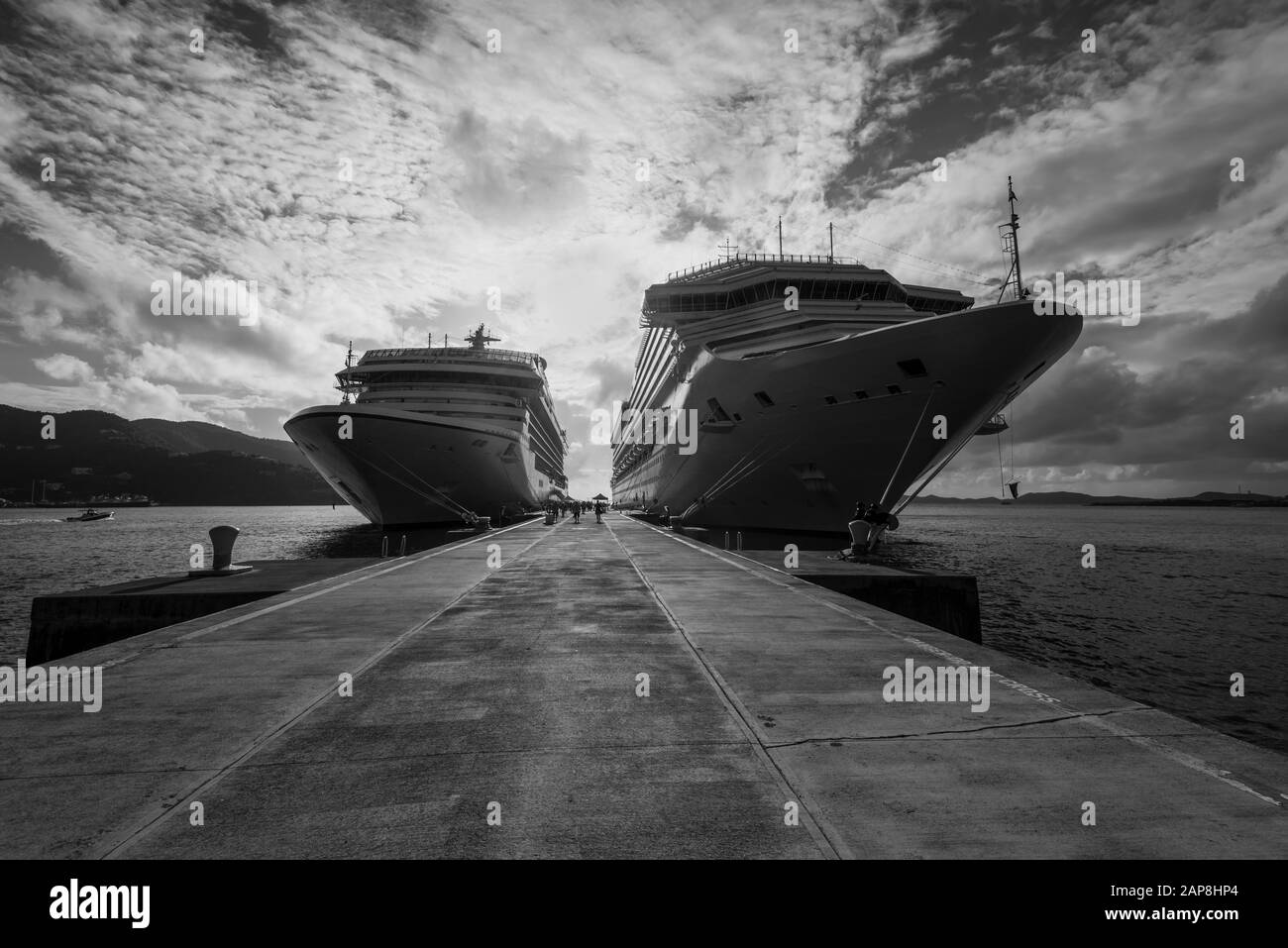 White bay cruise terminal Black and White Stock Photos & Images - Alamy