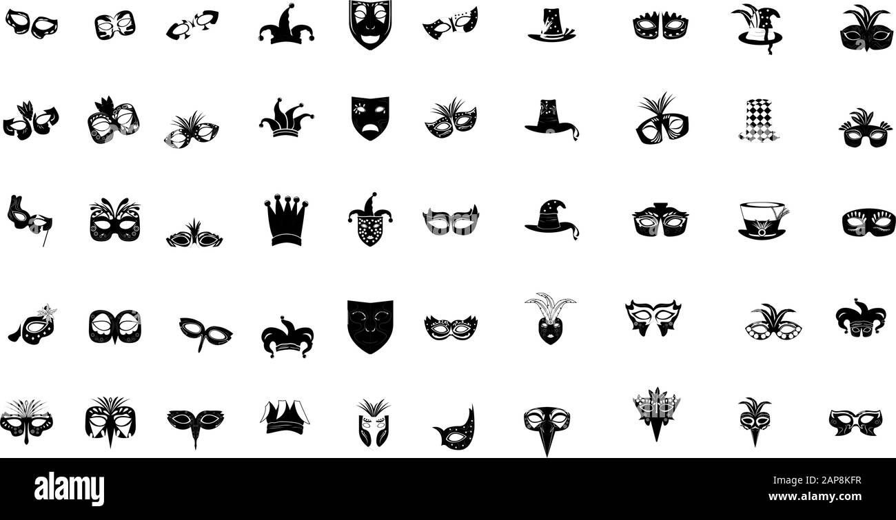 Set of mardi gras icons Stock Vector Image & Art - Alamy