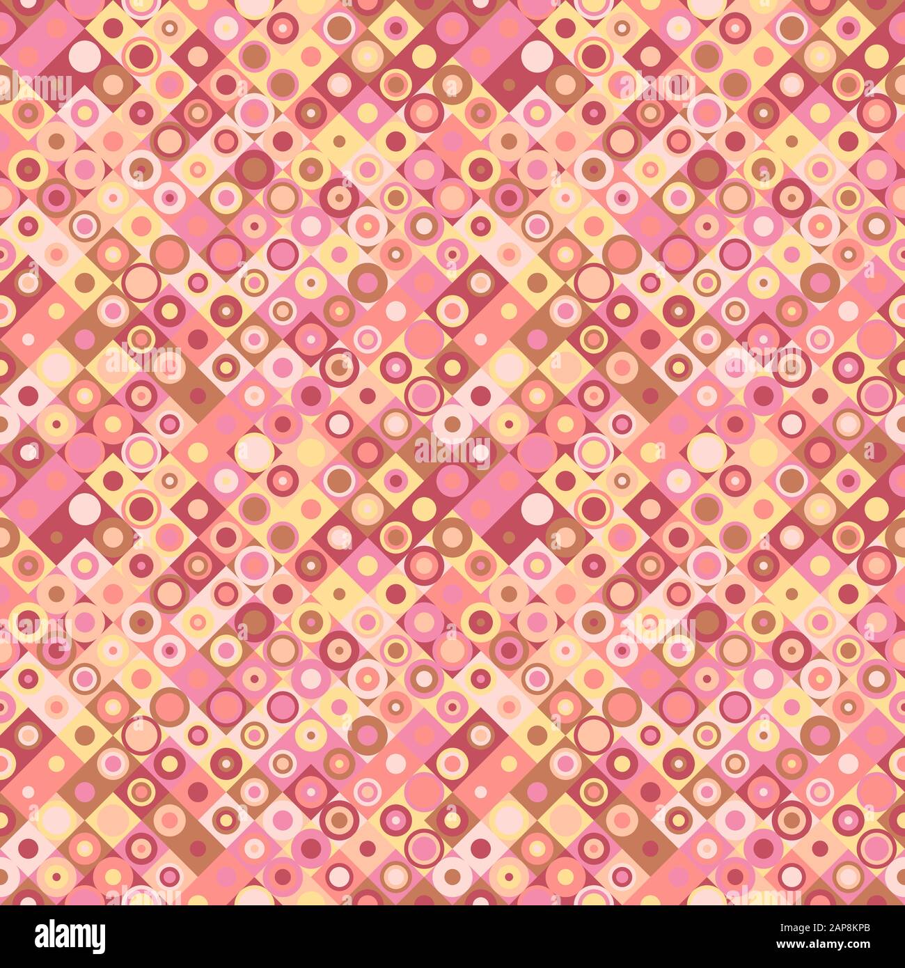 Colorful geometrical square and circle pattern background - abstract ...
