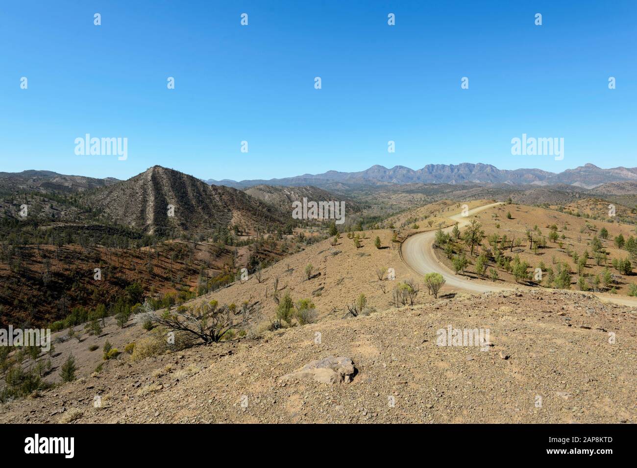 Razorback Flinders Ranges Picturesque view of the Razorback and the scenic drive through Bunyeroo ...