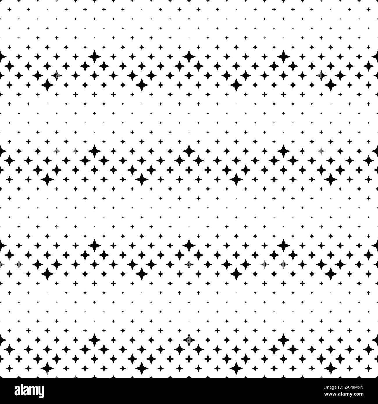 Seamless black and white star pattern background design - abstract ...
