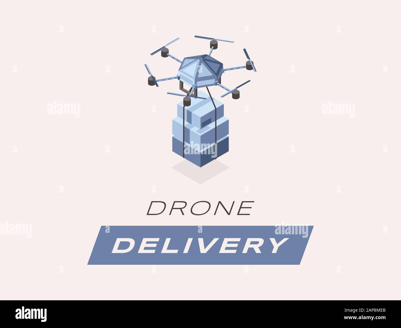 Drone delivery parcel boxes Stock Vector Images - Alamy