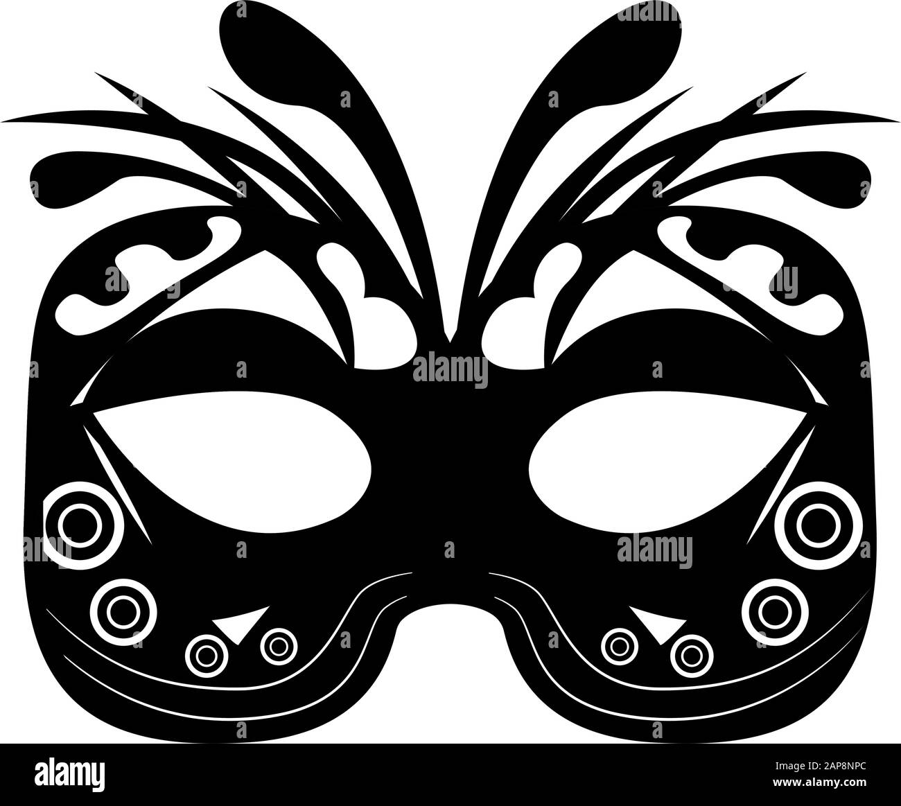 mardi gras mask silhouette
