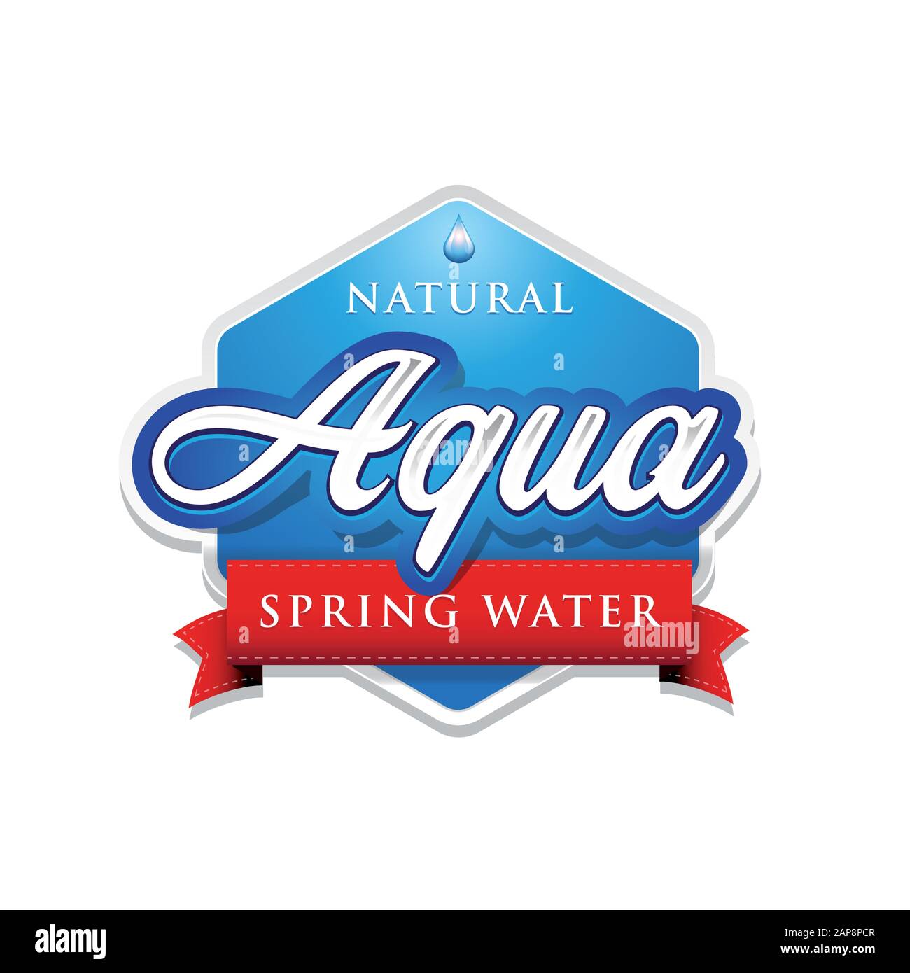 Aqua - Spring water label tag Stock Vector Image & Art - Alamy
