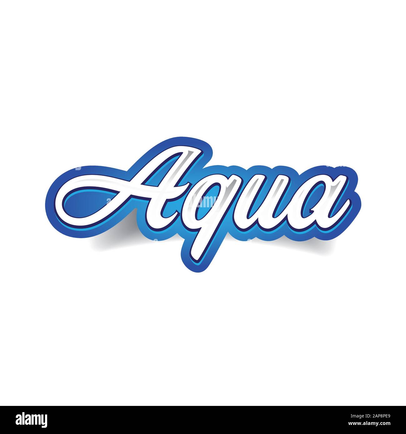 Aqua - Spring water label tag Stock Vector