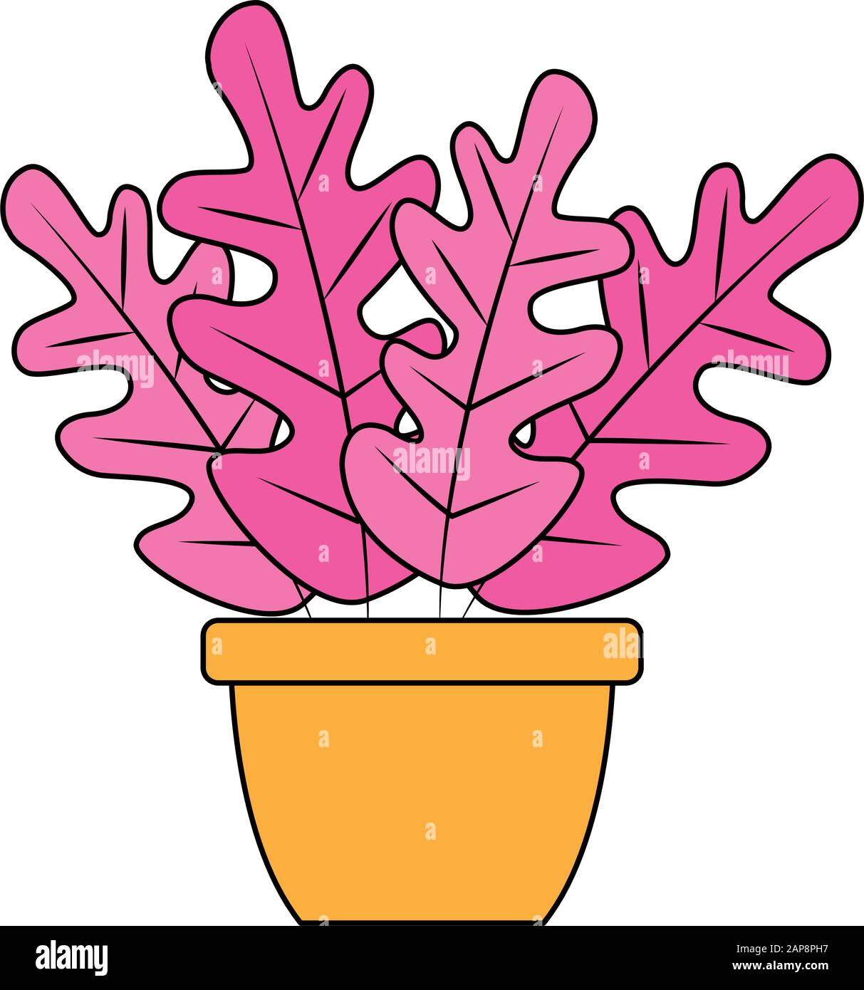 beautiful plant in a pot icon Stock Vector Image & Art - Alamy
