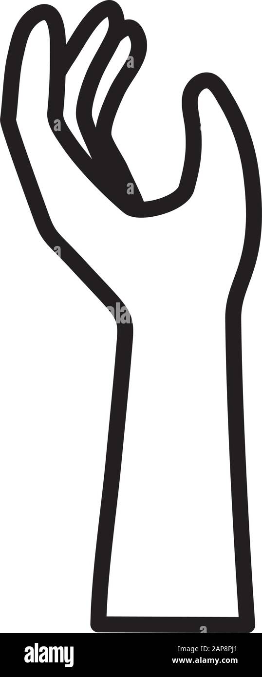 hand with support gesture icon design vector illustration Stock Vector ...