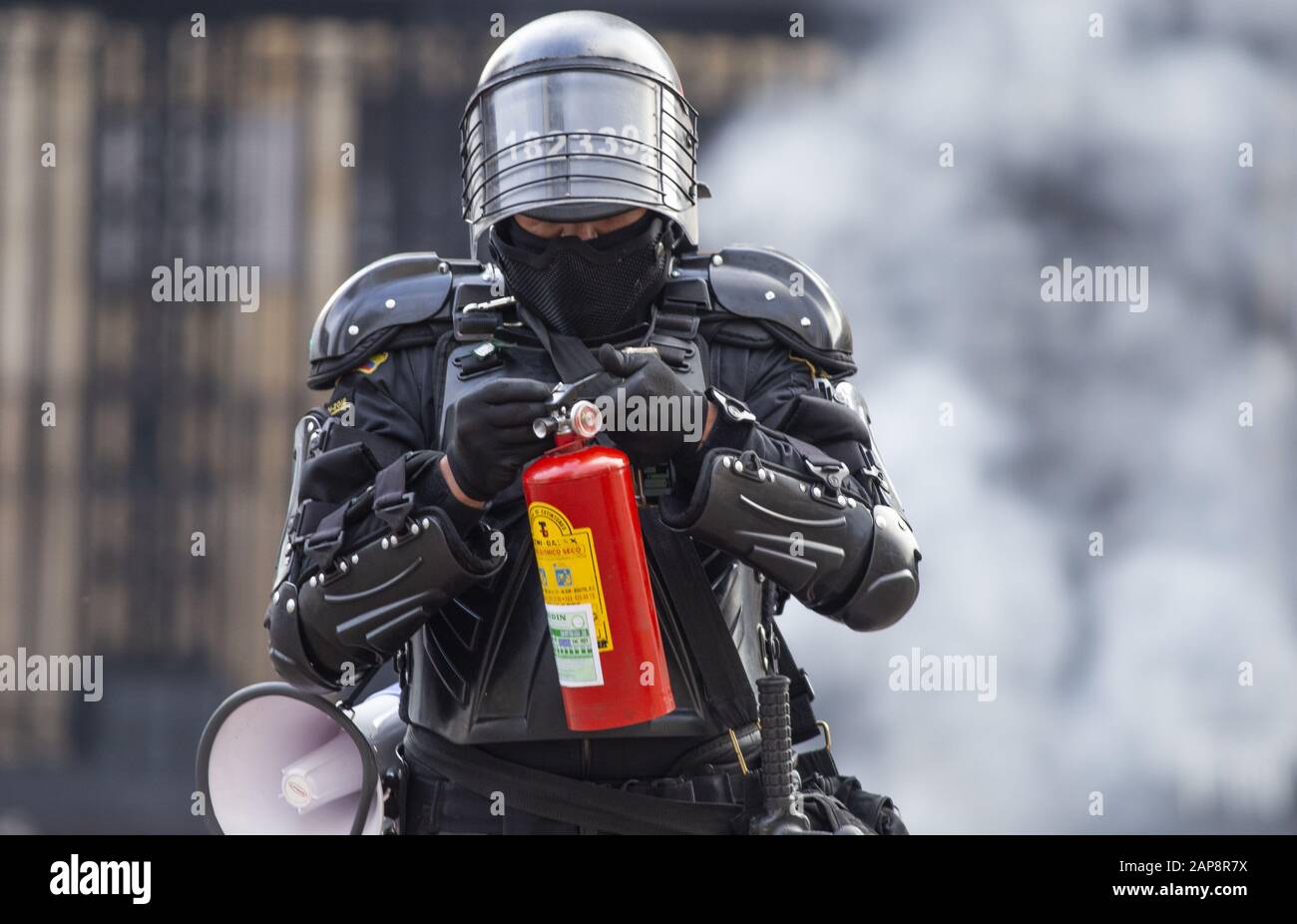 Anti Riot Unit Police October 10, 2019: Anti-riot police squad officer, esmad Credit: Daniel ...