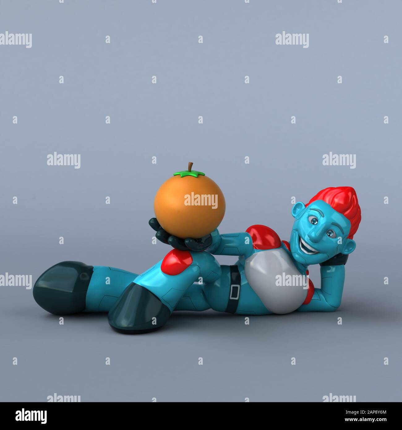 Red Robot - 3D Illustration Stock Photo - Alamy