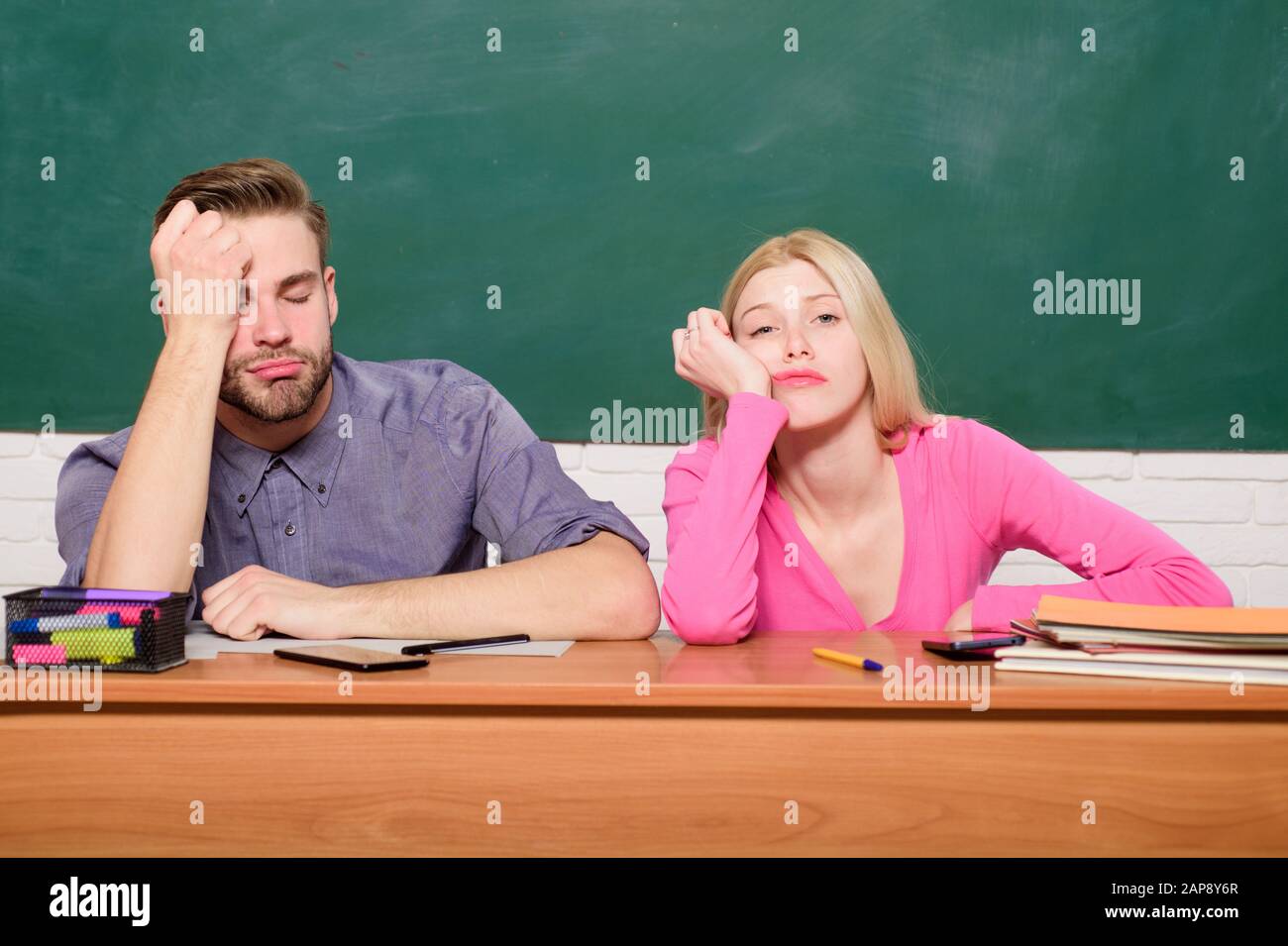 Student life issues. Feeling bored. Studying in college or university