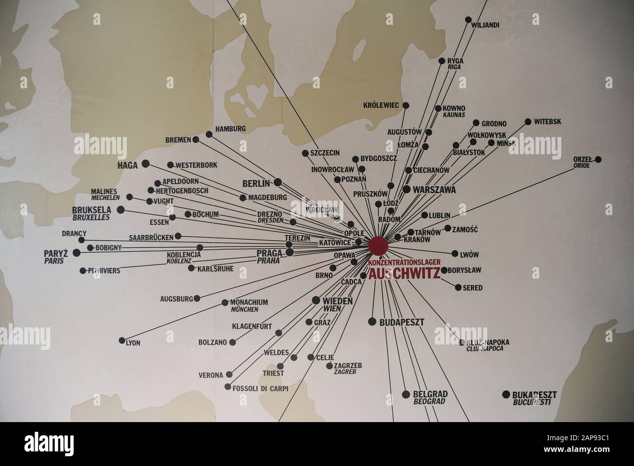 Concentration Camp Map Stock Photos Concentration Camp Map Stock