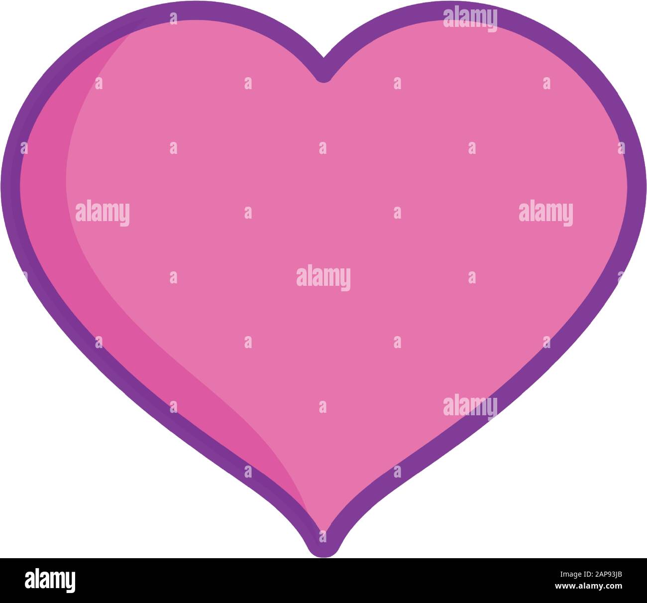 happy valentines day, pink heart love romantic cartoon vector ...
