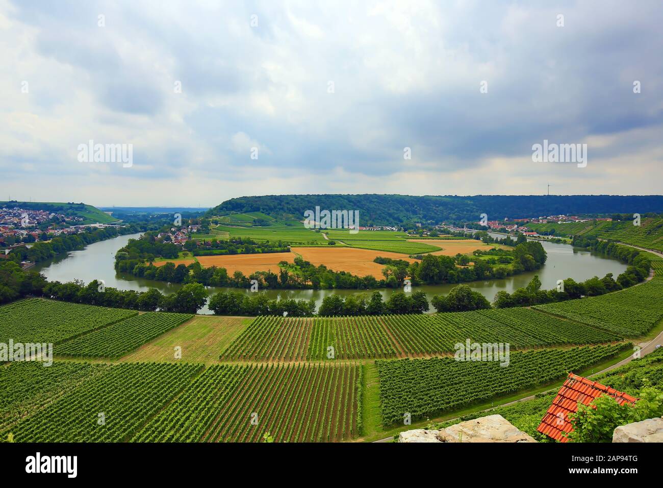 Mundelsheim am Neckar a wine region near Stuttgart Stock Photo