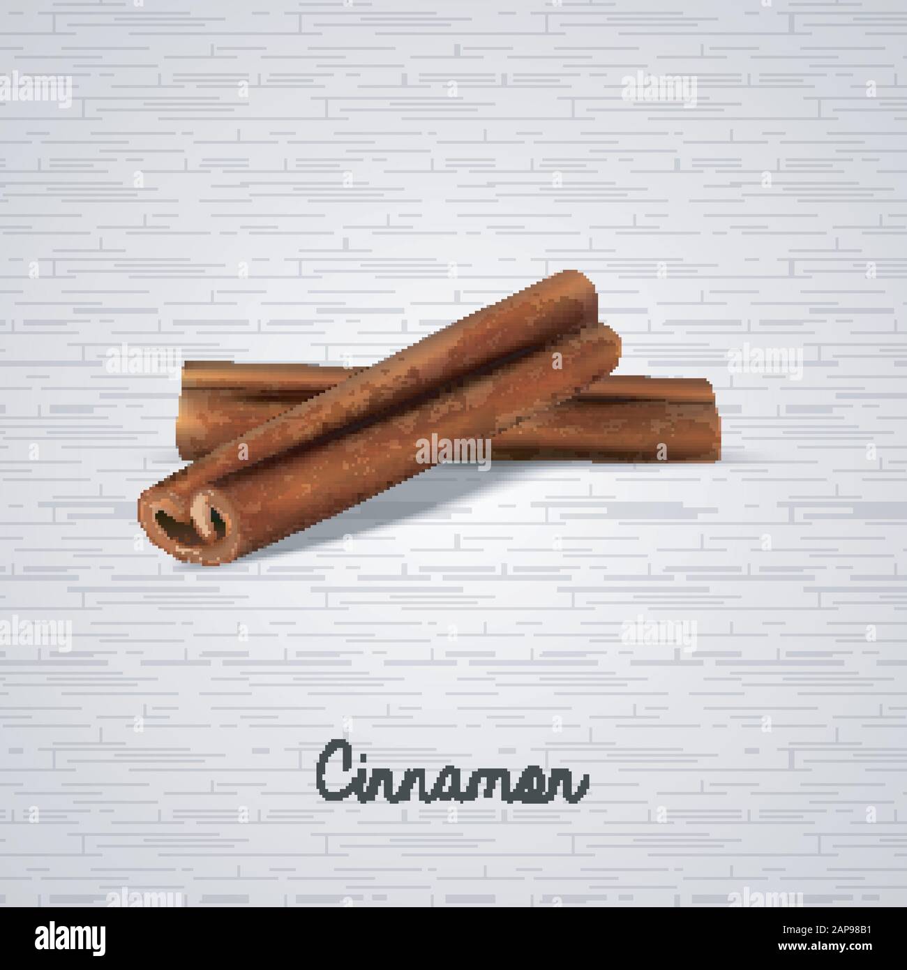 Cinnamon sticks on white background.Vector illustration Stock Vector ...