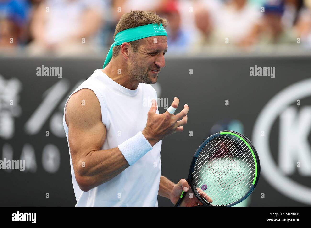 Australia. 22nd Jan, 2019. Tennys Sandgren of USA defeated Matteo Berrettini of in a set thriller 7-6 6-4 4-6 2-6 7-5 during second round match at the ATP
