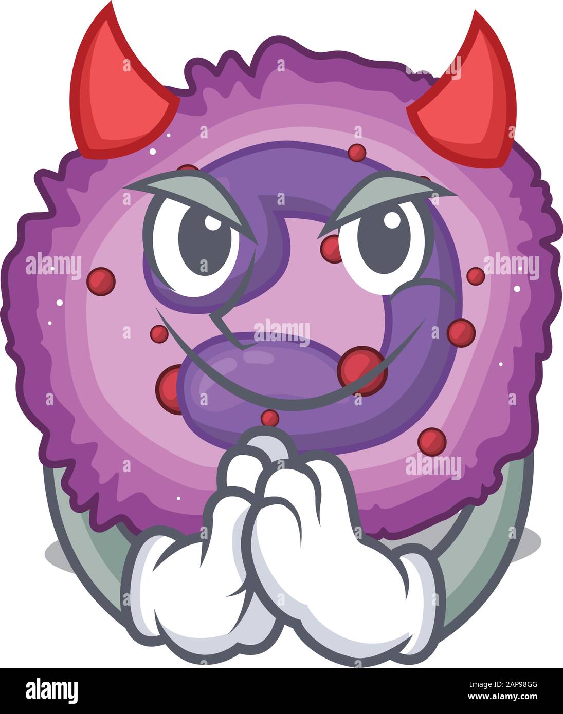 Devil eosinophil cell Cartoon in character design Stock Vector Image ...