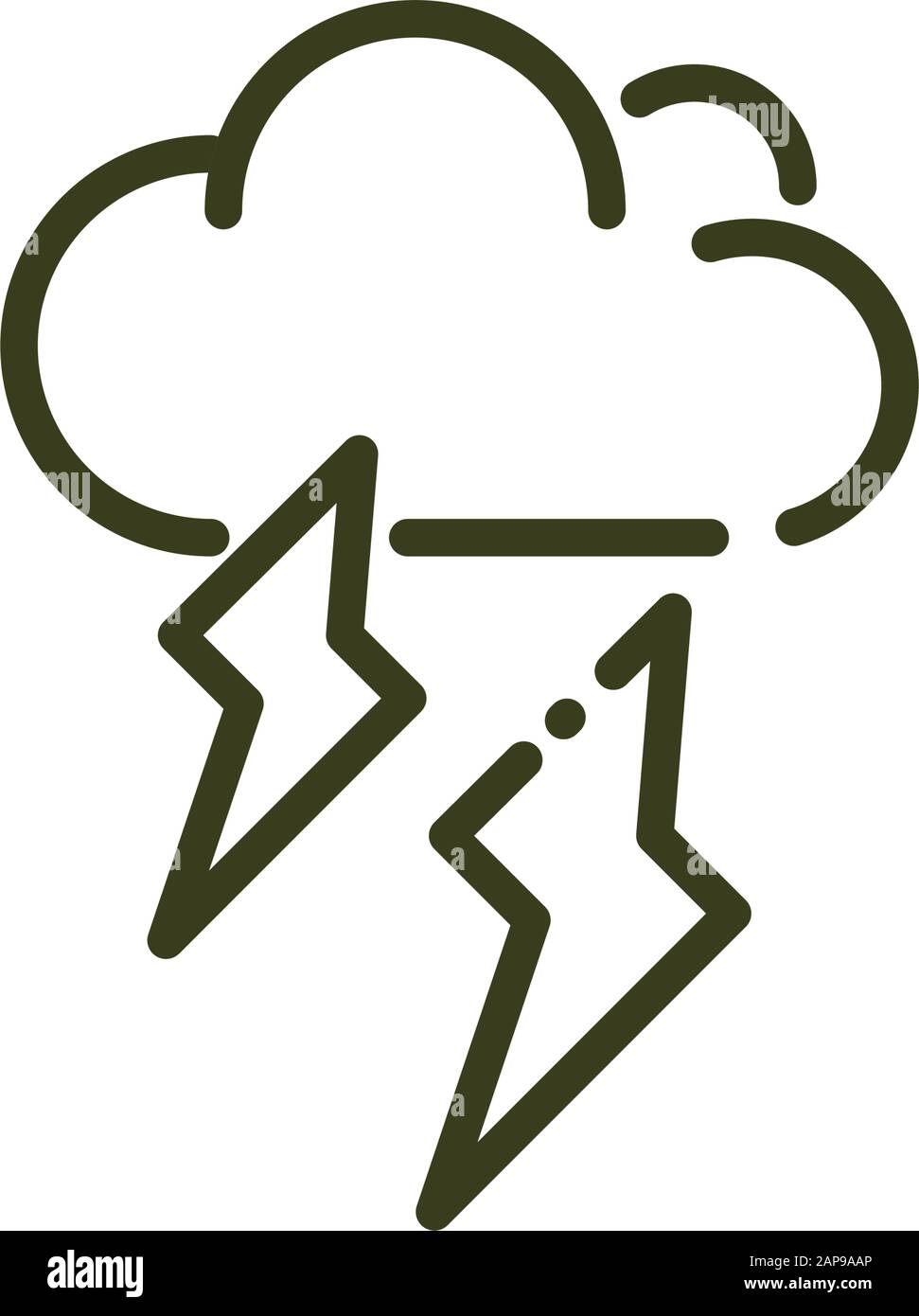 Storm Ray Vector cloud thunderbolt storm rays nature line design vector illustration ...
